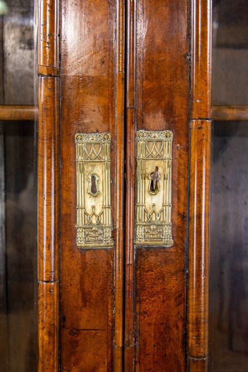 fig 2. Antique William and Mary Walnut Glass Display Cabinet