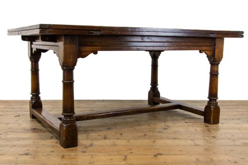 fig 1. Antique Oak Extending Refectory Table