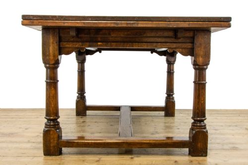 fig 2. Antique Oak Extending Refectory Table