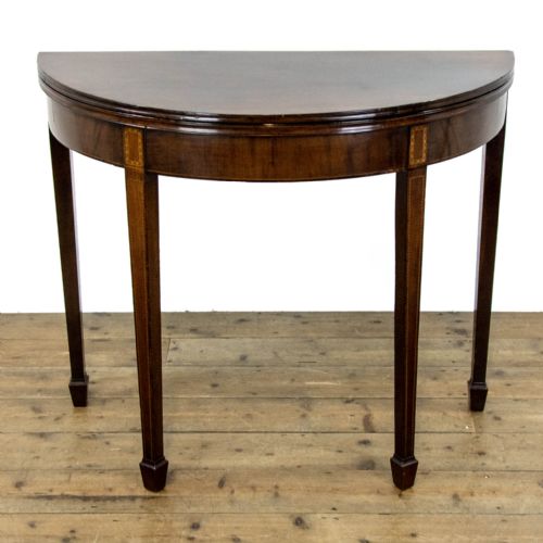 Antique George III Demi-lune Mahogany Extendable Table