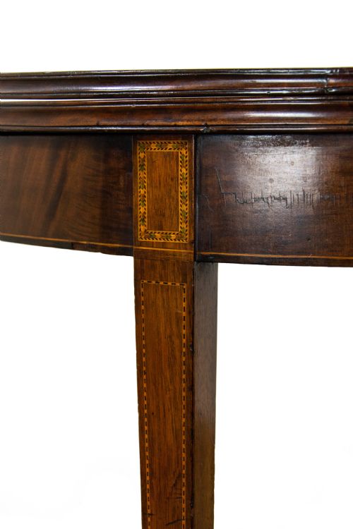 fig 2. Antique George III Demi-Lune Mahogany Extendable Table