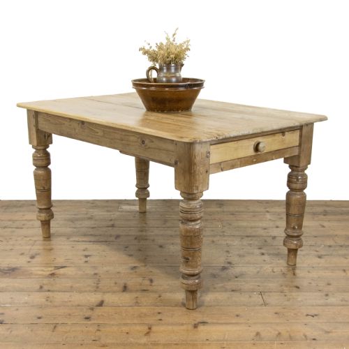 Rustic Antique Pine Farmhouse Kitchen Table