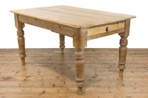 fig 1. Rustic Antique Pine Farmhouse Kitchen Table