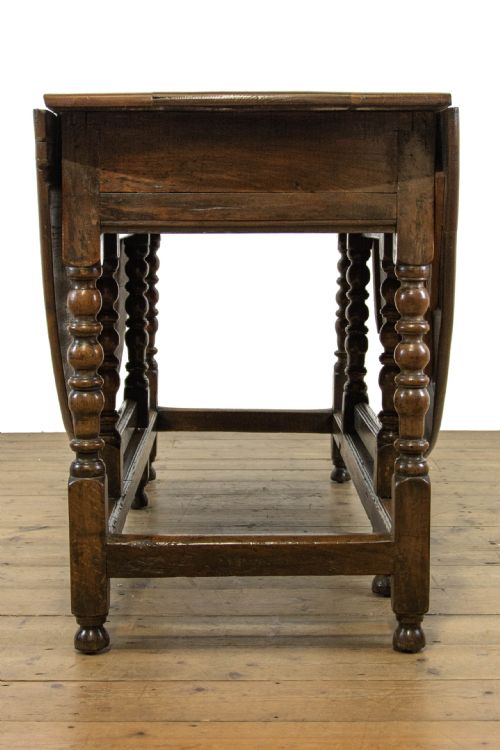 fig 2. Large Antique Oak Gate Leg Dining Table