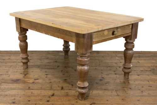 fig 1. Antique Pine Farmhouse Kitchen Table