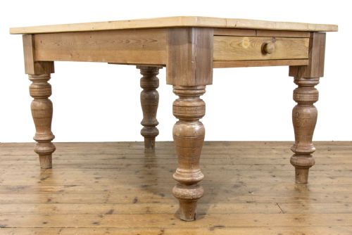 fig 2. Antique Pine Farmhouse Kitchen Table