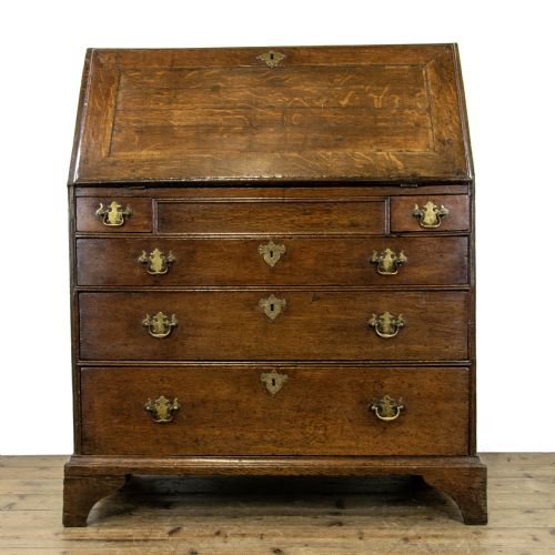 Antique George III Oak Bureau