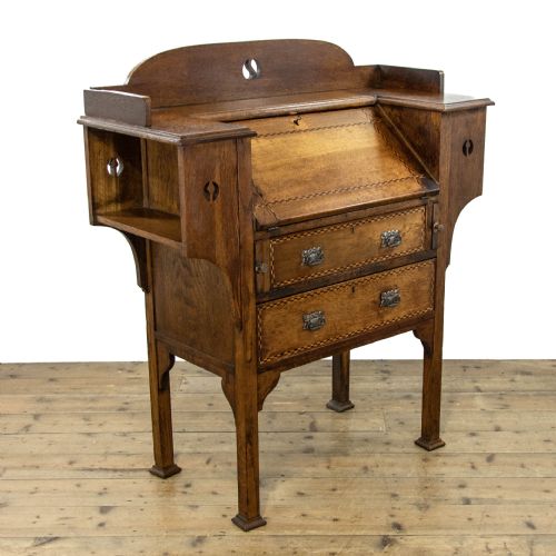 Antique Oak Arts and Crafts Bureau