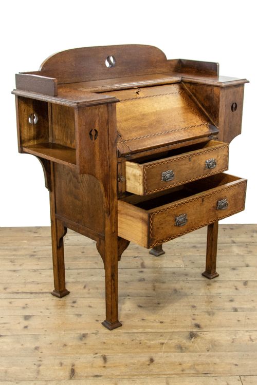 fig 2. Antique Oak Arts and Crafts Bureau