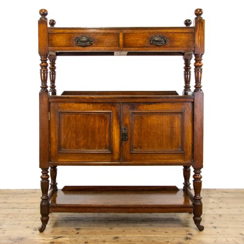 Antique Oak Buffet or Drinks Trolley