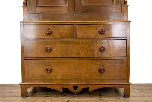 fig 1. Antique Welsh Oak Linen Press Cupboard