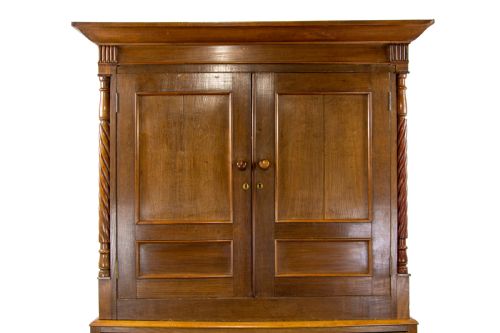 fig 2. Antique Welsh Oak Linen Press Cupboard