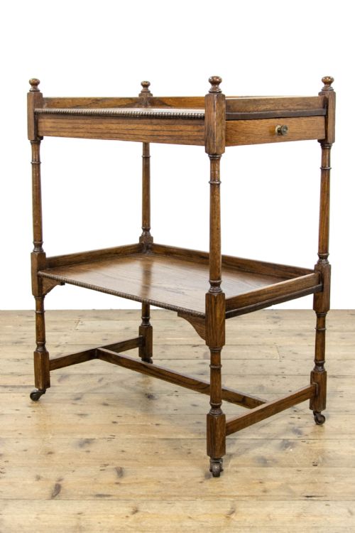 fig 1. Antique Oak Tea Trolley