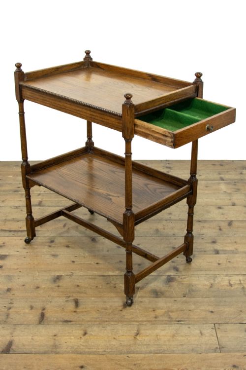 fig 2. Antique Oak Tea Trolley