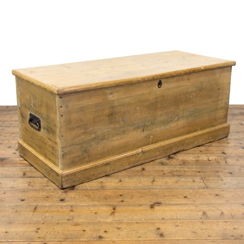 Large Antique Pine Trunk or Blanket Box