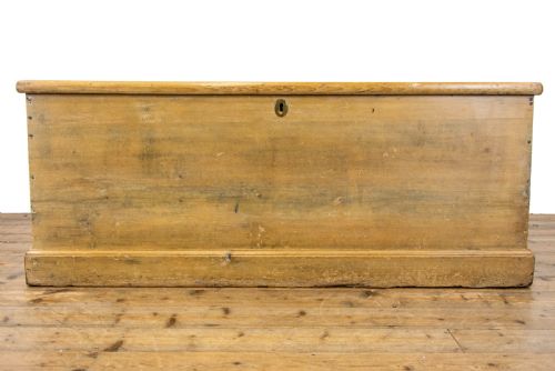 fig 2. Large Antique Pine Trunk or Blanket Box