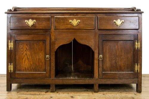fig 1. Antique Oak Dresser Base Sideboard