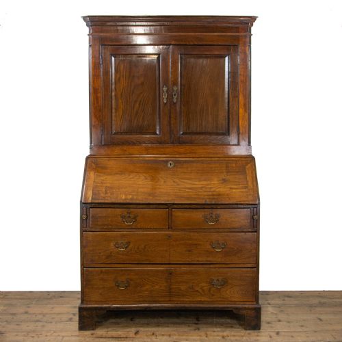 Antique 18th Century Welsh Oak Bureau Bookcase