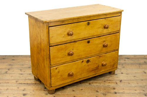 fig 1. Antique Pine Chest of Drawers