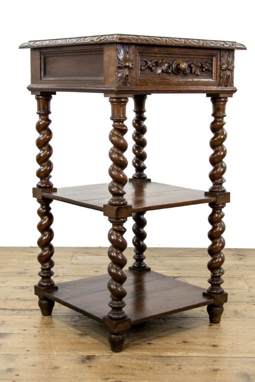 fig 1. Unusual Victorian Carved Side Table with Drawer