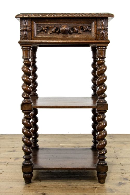 fig 2. Unusual Victorian Carved Side Table with Drawer
