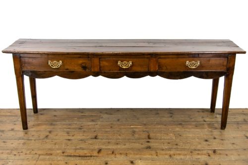 fig 2. Large Antique Fruitwood Dresser Base
