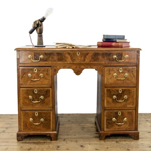 fig 1. Antique Walnut Kneehole Desk