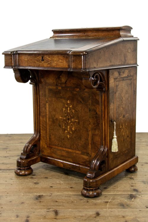 fig 1. Antique Walnut Davenport Desk