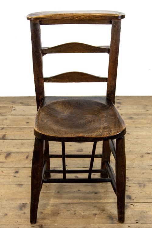 fig 2. Set of Six Antique Elm Chapel Chairs