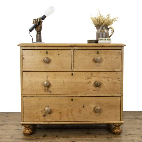 fig 1. Small Antique Pine Chest of Drawers