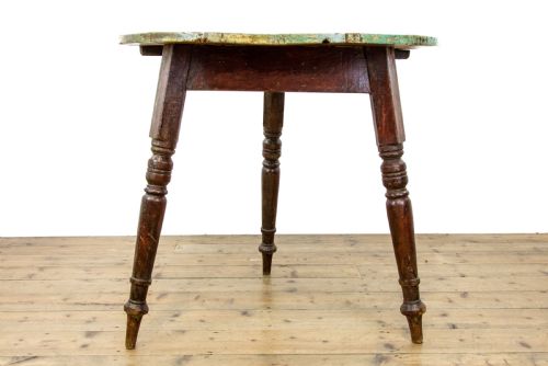 fig 2. Antique 19th Century Cricket Table with Plank Top