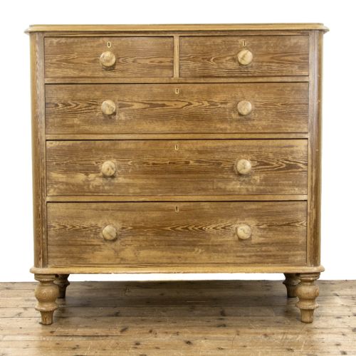 Victorian Antique Pitch Pine Chest of Drawers