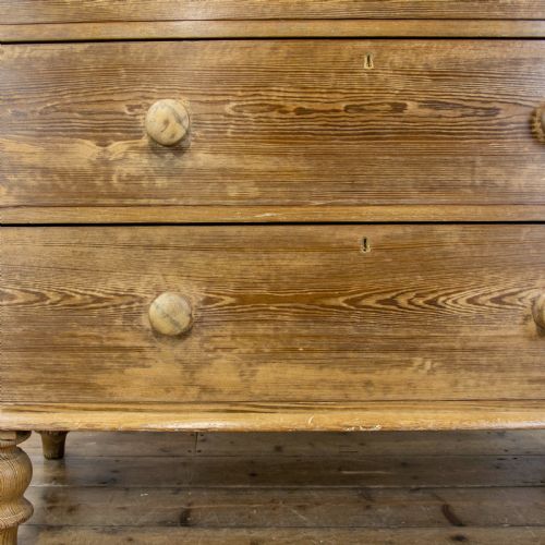fig 2. Victorian Antique Pitch Pine Chest of Drawers