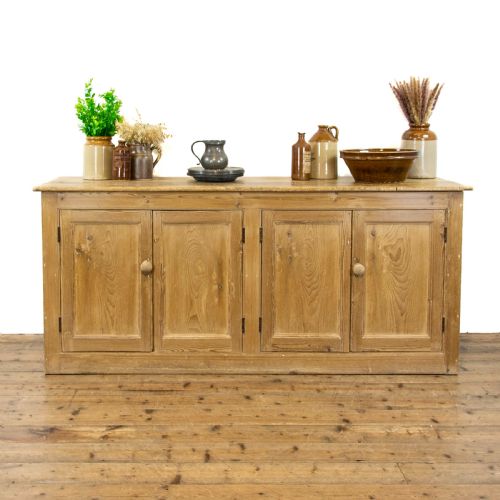 fig 1. Large 19th Century Antique Pine Double Cupboard