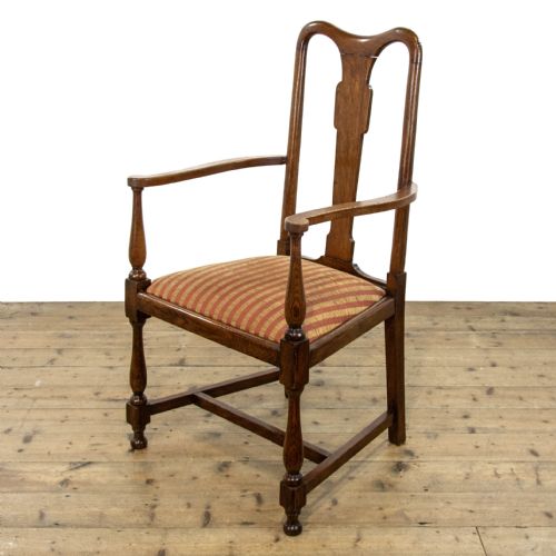 PAIR OF ANTIQUE OAK ARMCHAIRS - ADDITIONAL PHOTO 3