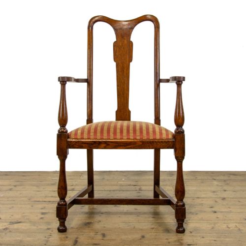 PAIR OF ANTIQUE OAK ARMCHAIRS - ADDITIONAL PHOTO 4