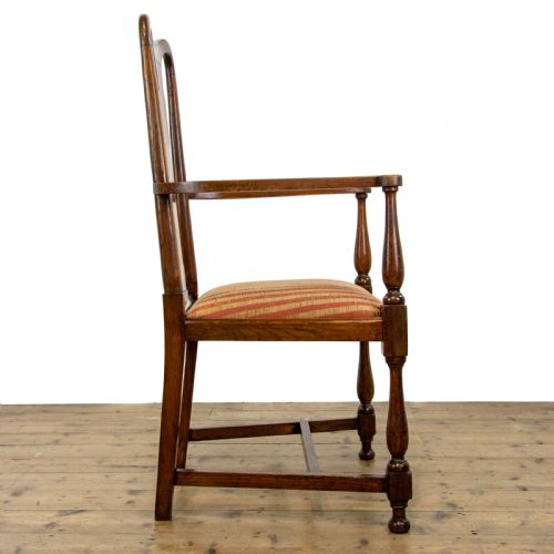 PAIR OF ANTIQUE OAK ARMCHAIRS - ADDITIONAL PHOTO 6