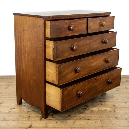 fig 1. Victorian Antique Mahogany Chest of Drawers 