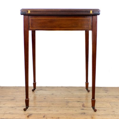 fig 1. Edwardian Inlaid Mahogany Envelope Card Table