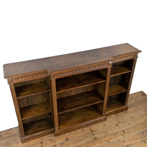 fig 1. Large Victorian Carved Oak Bookcase
