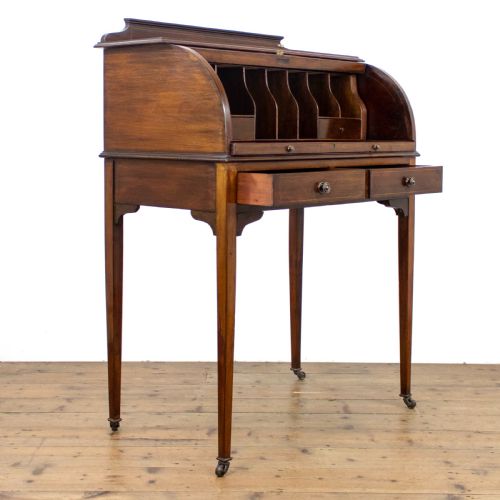 fig 1. Edwardian Mahogany Cylinder Desk
