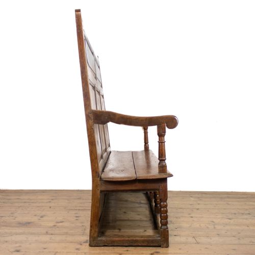 fig 2. 18th Century Oak and Elm Settle