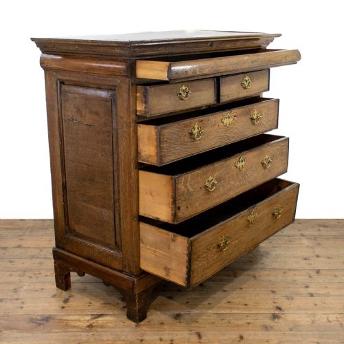 fig 1. 18th Century Antique Oak Chest of Drawers