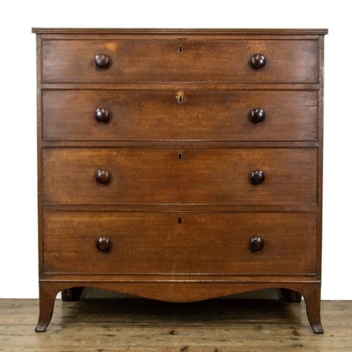 fig 1. Georgian Antique Mahogany Chest of Drawers