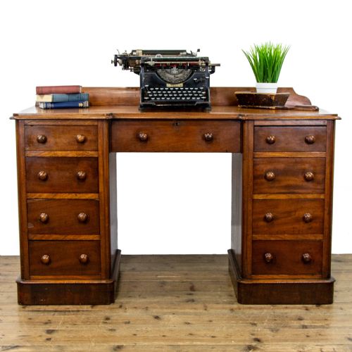 fig 1. Antique Victorian Mahogany Desk