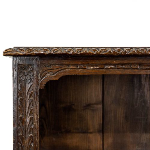 fig 2. Late 19th Century Antique Carved Oak Bookcase