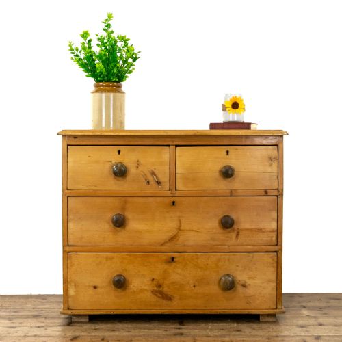 fig 1. Small Antique Pine Chest of Drawers