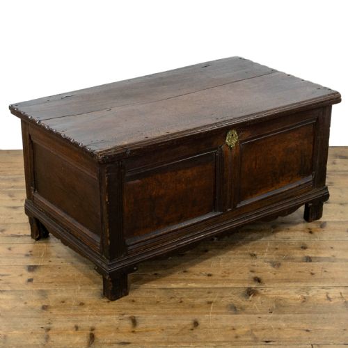 Unusual 17th Century Antique Oak Coffer