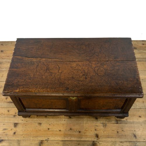 fig 2. Unusual 17th Century Antique Oak Coffer