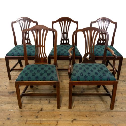 Set of Five Georgian Mahogany Dining Chairs
